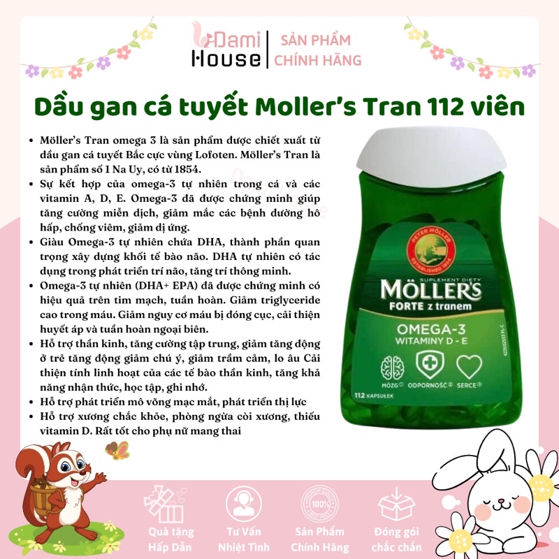(Bill Balan) Dầu gan cá tuyết omega3 nauy 112 viên