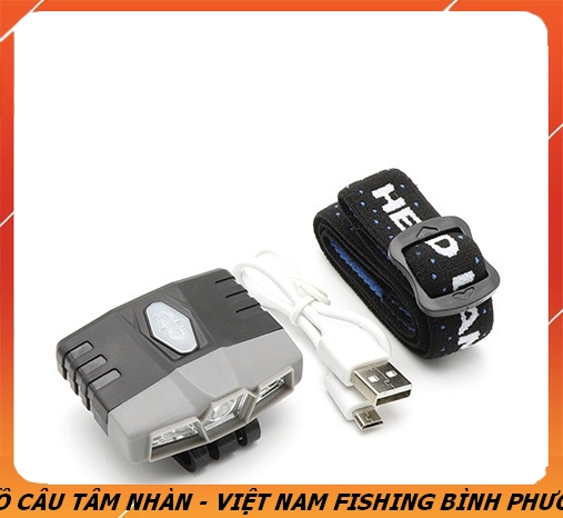 [Có sẵn] [Ảnh thật] Đèn đội câu cá COB LED cảm biến DX JC9048.