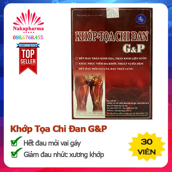 Khớp Tọa Chi Đan GP – Giảm thoái hóa đốt sống cổ, cột sống, đau nhức xương khớp, tê bì chân tay, hết đau mỏi vai gáy