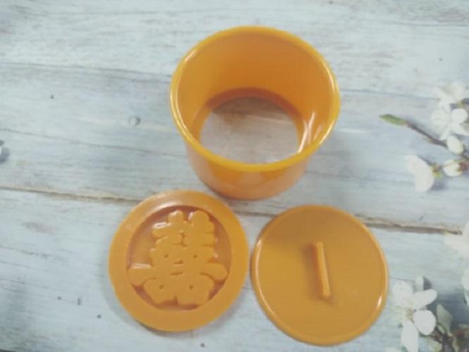 Khuôn xôi tròn chữ song hỷ 10cm