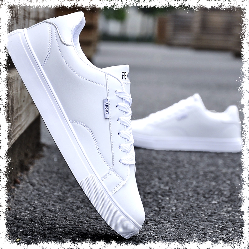 🅻🆄🆇🆄🆁🆈 Giày sneaker nam G14 TRẮNG chất Da PU phong cách trẻ trung năng động buộc dây đi học đi chơi thoáng khí