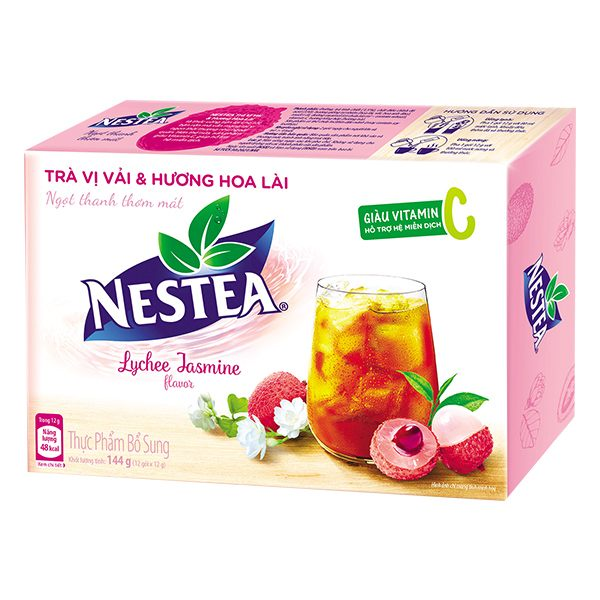 Trà Nestea vị Vải & hương Hoa Lài (Hộp 12 gói x 12g)