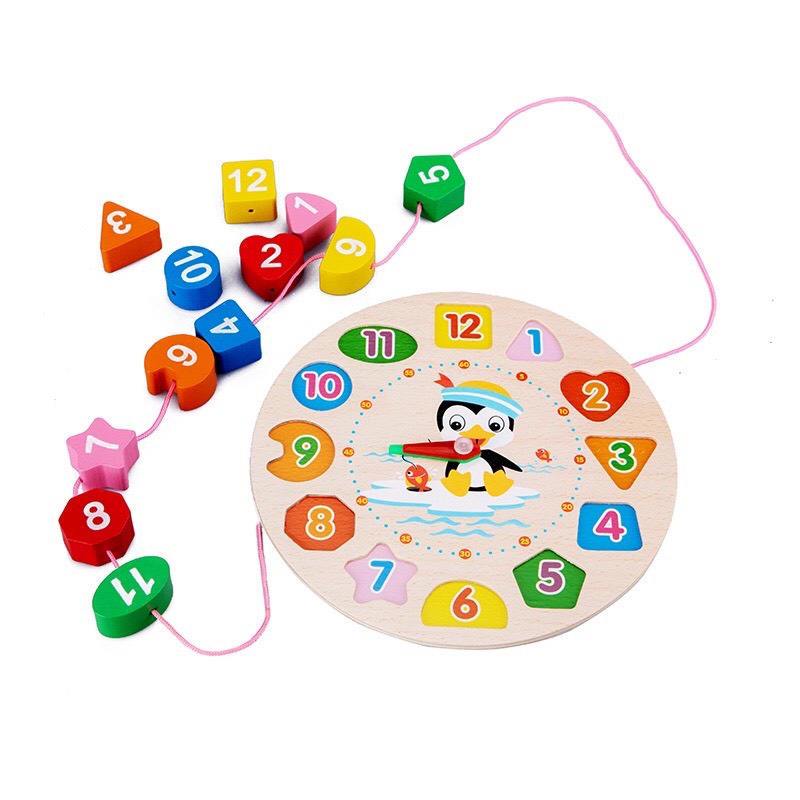 Combo 3 món đồ chơi hữu ích (Đàn + sâu gỗ + thả hình 4 trụ)