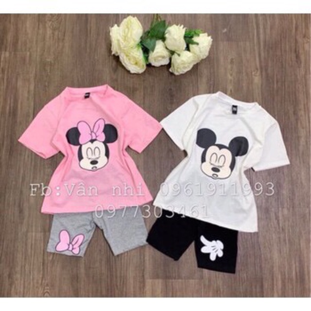Bộ cộc tay mickey cho bé size 8-20kg