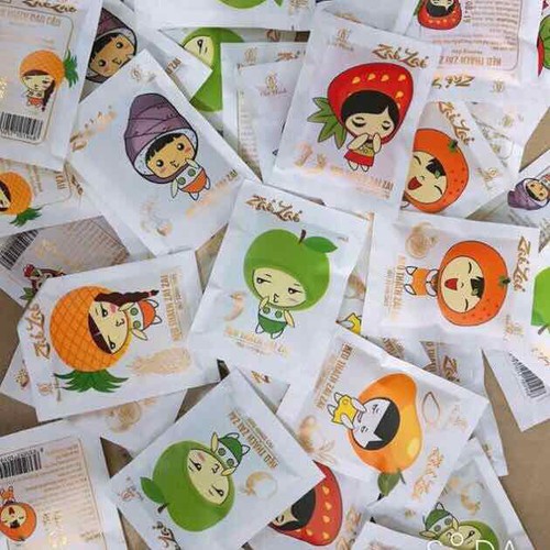COMBO 4 GÓI THẠCH ZAI ZAI HIỆU ĐỨC HẠNH MIX ĐỦ 6 VỊ TRÁI CÂY