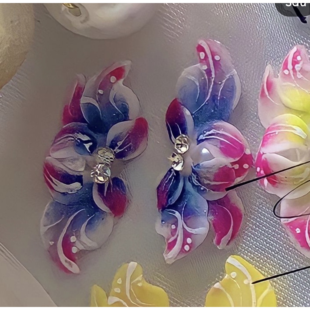 Hoa bột nail _ hoa nail đính móng(  hoa tay )