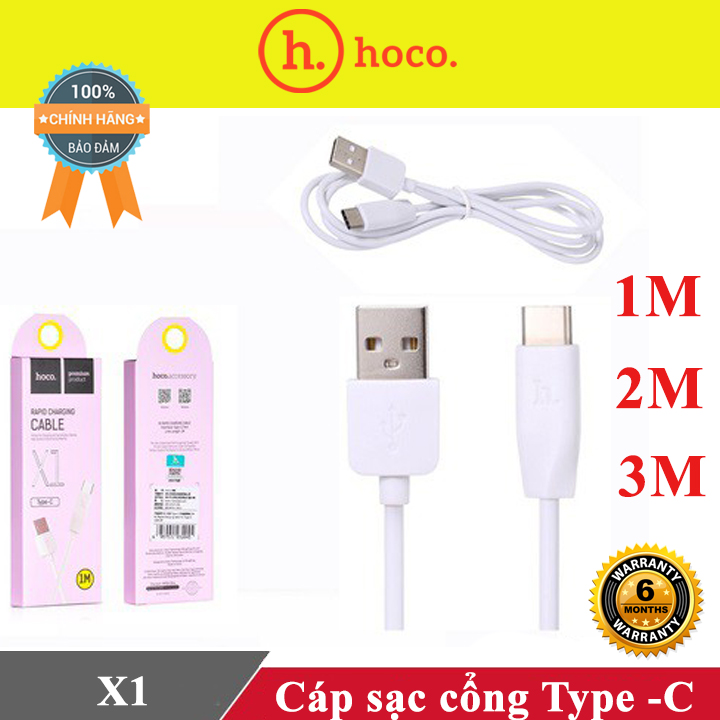 CÁP SẠC NHANH HOCO X1 CHO IPHONE/ANDROID/MICRO USB/TYPE-C 1m 2m 3m