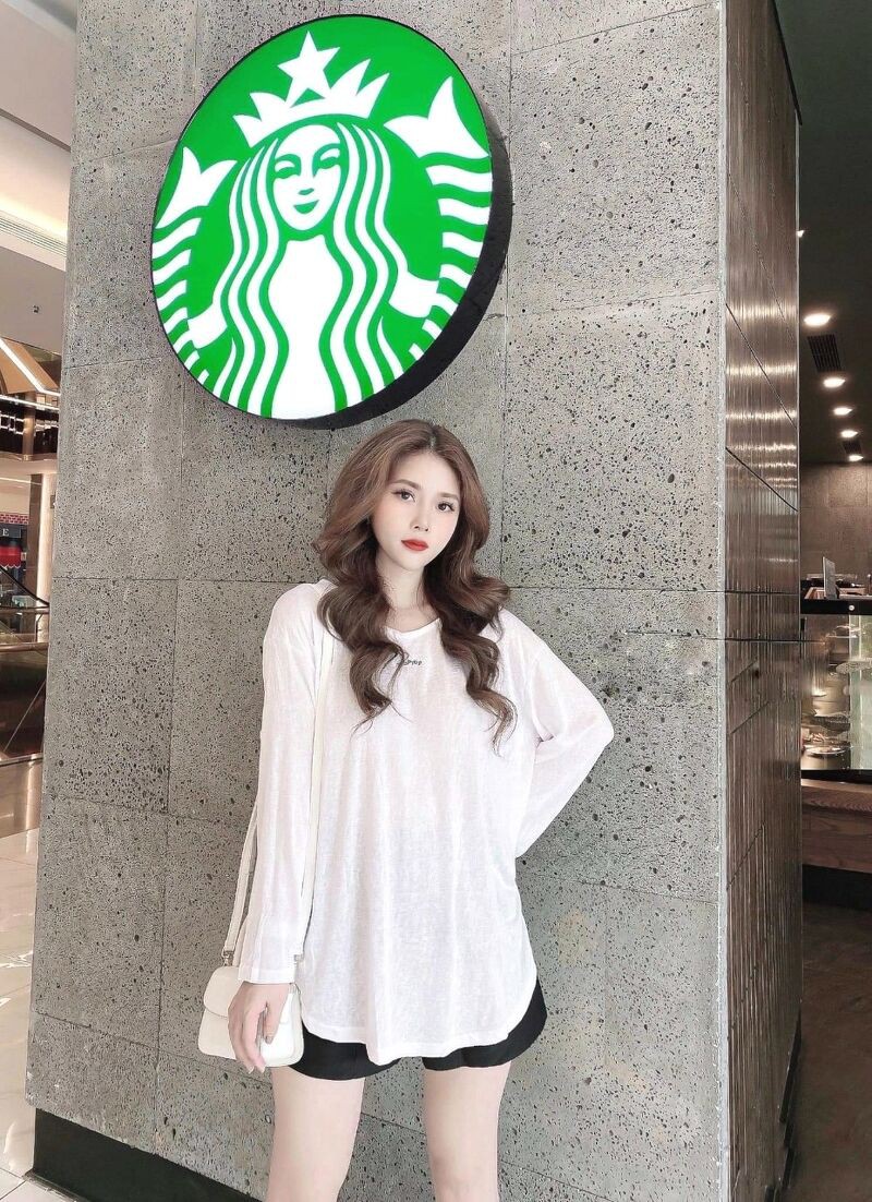 Áo thun dây xích đan lưng tay lỡ 