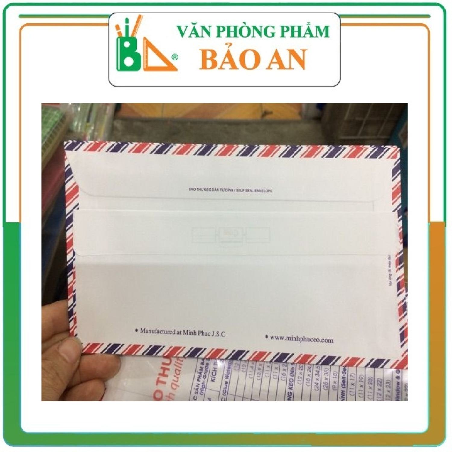 2 tập phong bì thư có keo dính 2 mặt - tập 20 chiếc /2 tập tương đương 40 chiếc - Sản phẩm có băng keo dính phía sau rất tiện và dễ sử dụng