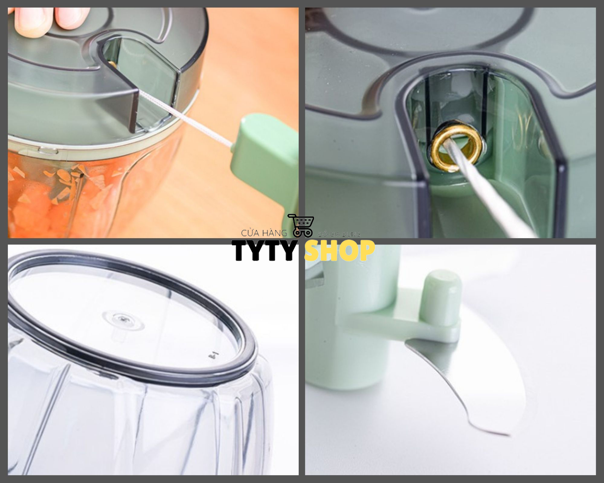 Dụng cụ băm rau củ quả Lock&Lock 400ml 650ml CKS312 - CKS313 (NEW 2022)