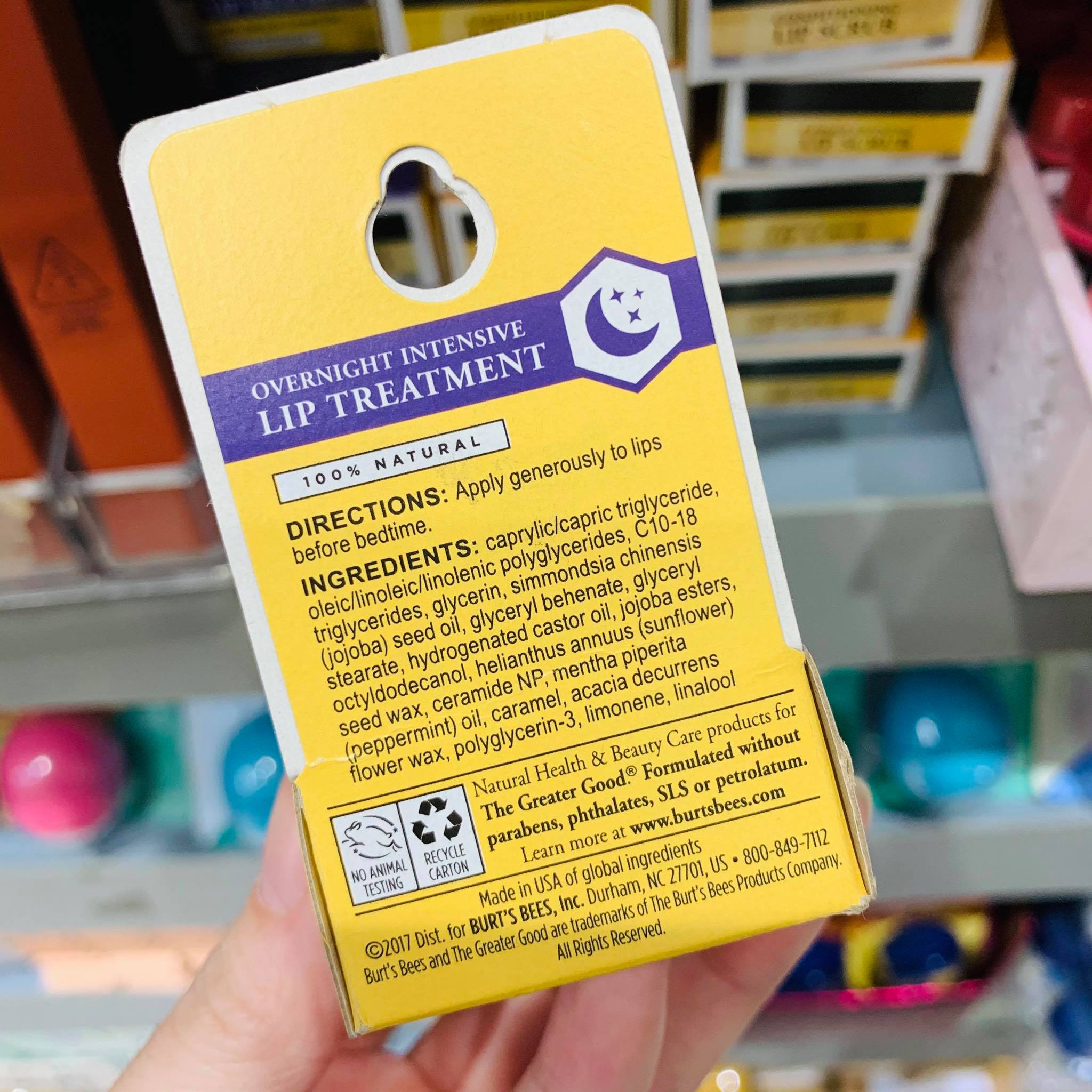 Son Dưỡng Burt’s Bees Overnight Intensive Lip Treatment (7.08g)