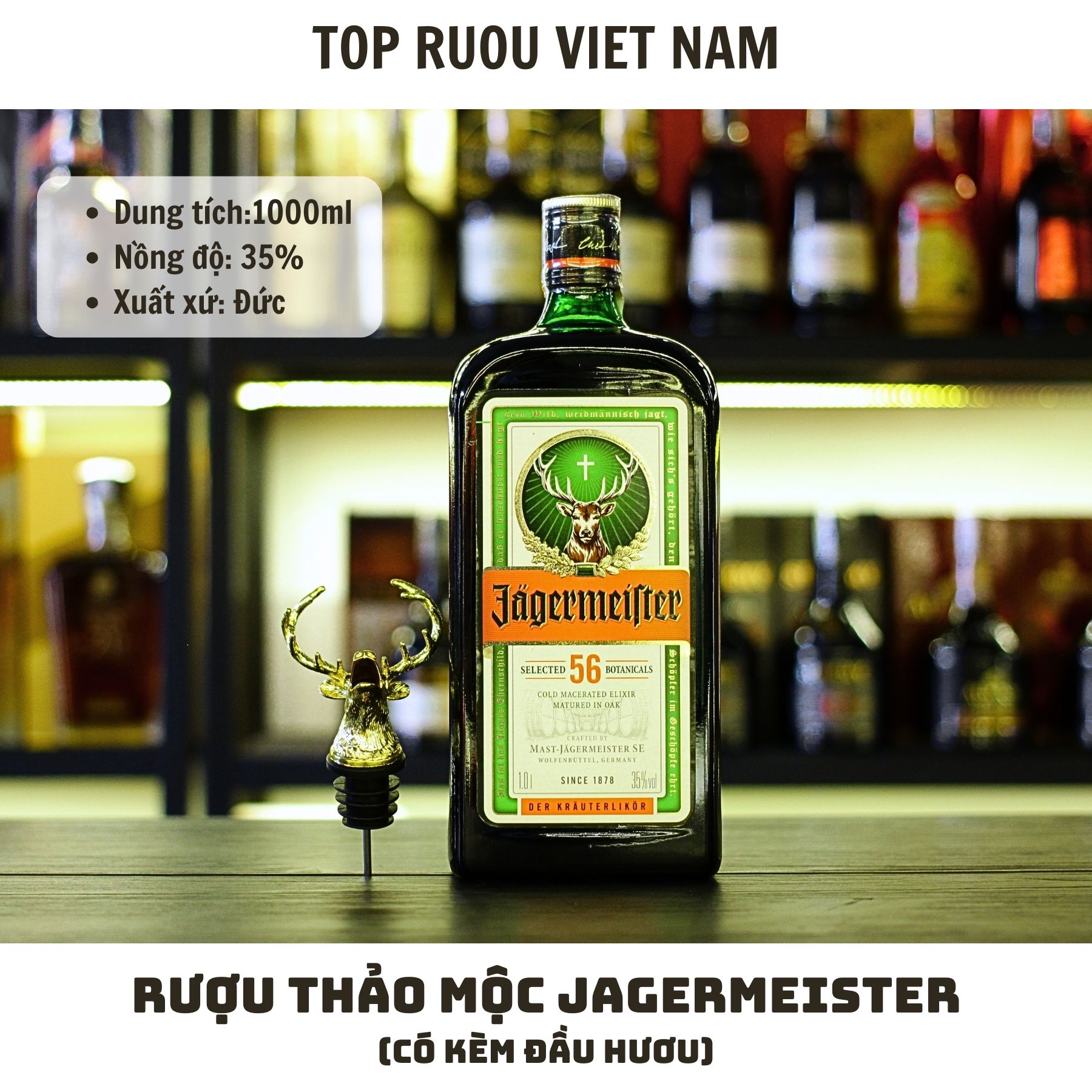 Rượu Thảo Mộc JAGERMEISTER [Chính Hãng][Top Rượu VN]