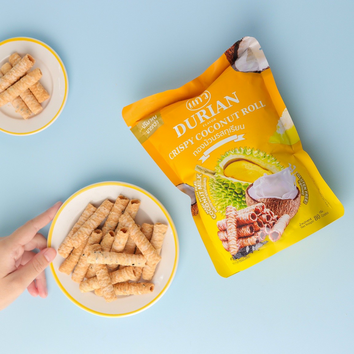 Bánh quế cuộn dừa Thái Lan 80g