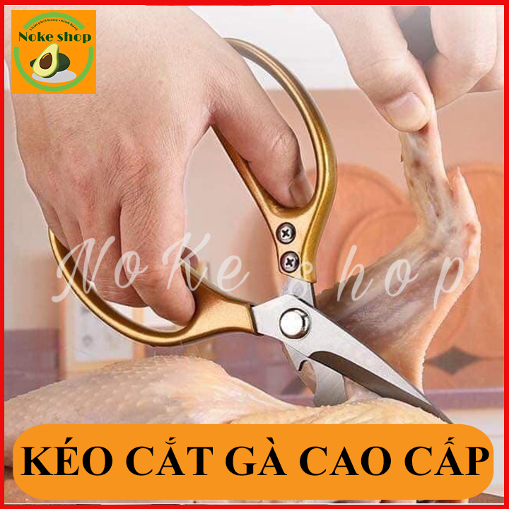 Kéo đa năng gia dụng nhà bếp,kéo inox đa năng SK5- Nhật Bản, kéo có lực mạnh để cắt đồ ăn chín, rau ,xương gà,cạo vảy cá,vv…