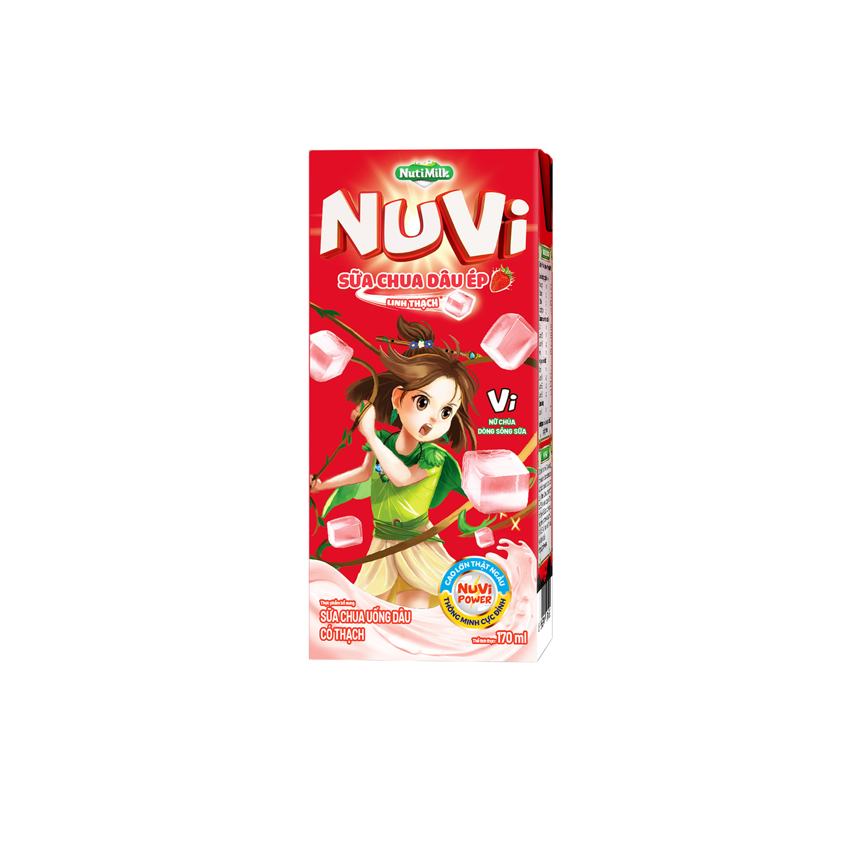 Azago Thùng 48 Hộp NuVi Sữa Chua Uống Dâu Có Thạch Hộp 170ml - Thương Hiệu ...