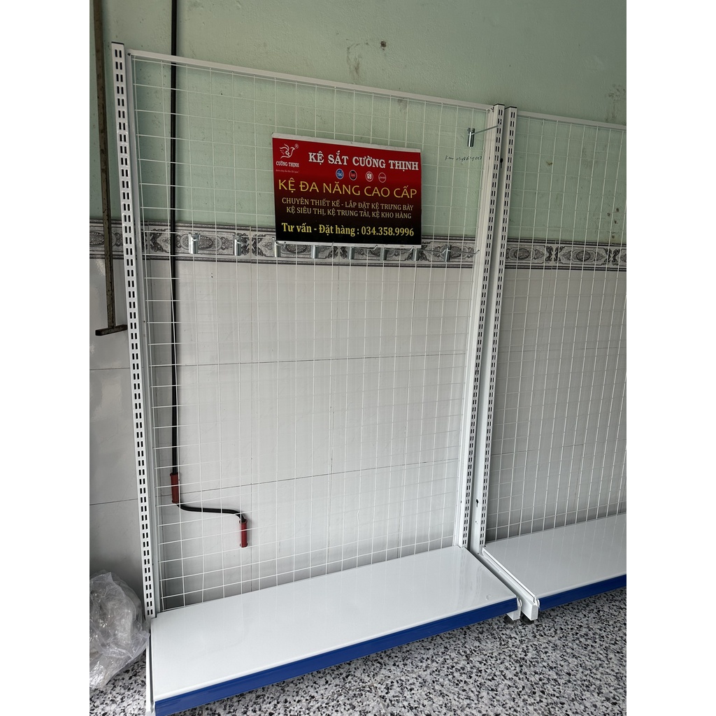 Kệ Lưới, Móc treo đồ ( Cao 1m8 X Dài 1m2) Tặng mèm 15 Móc 15cm
