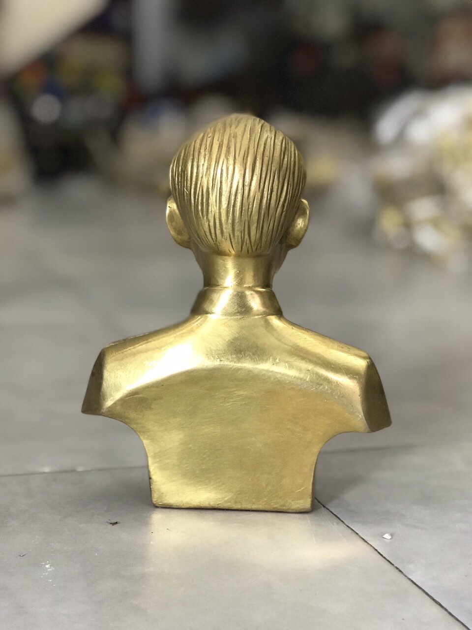 Tượng Bác Hồ bán thân bằng đồng cao 18cm