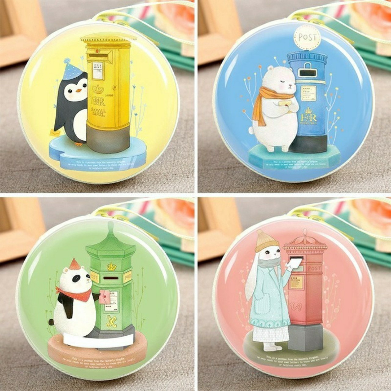 VÍ TRÒN MINI ĐỰNG TAI NGHE  SIÊU DỄ THƯƠNG