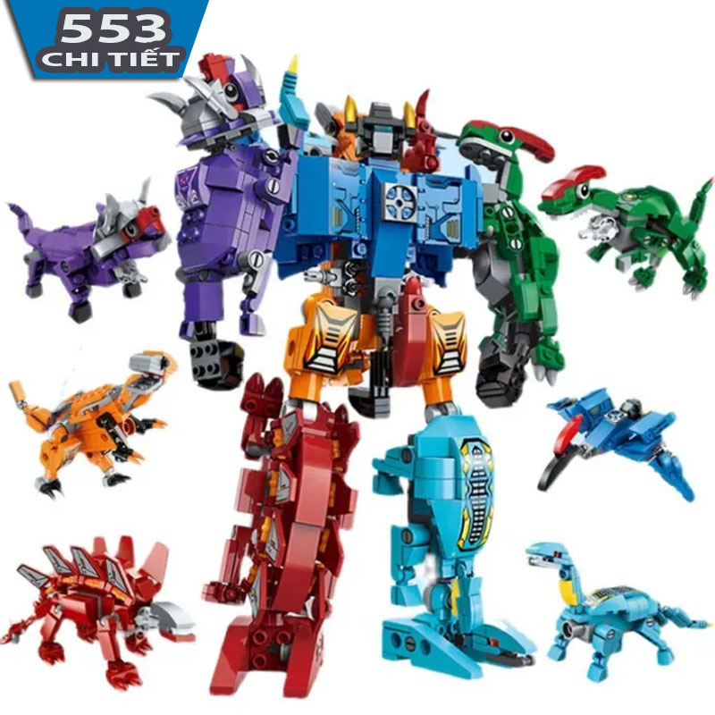 Đồ chơi cho bé  , Lắp ráp mô hình Robot Không Gian Kích thước  38x27 cm  robot biến hình Bằng nhựa ABS an toàn