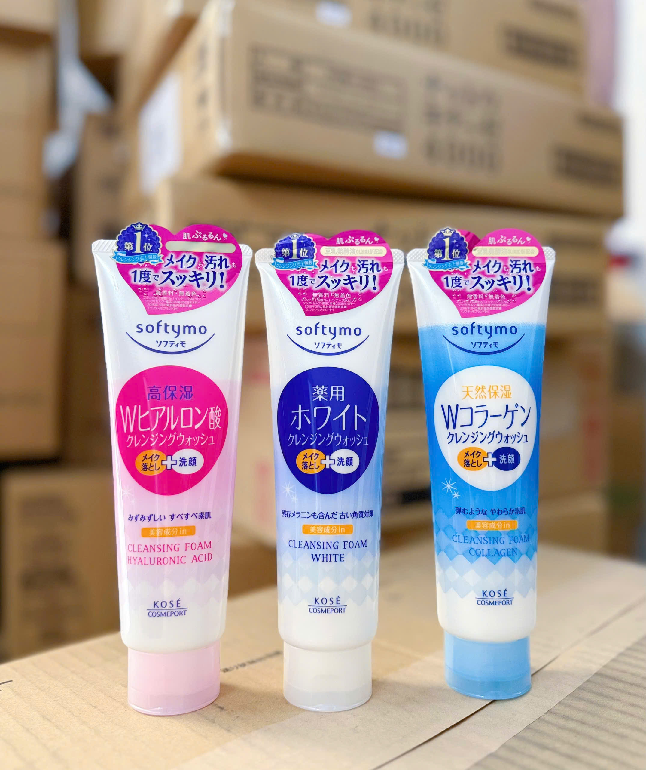 Sữa rửa mặt Kose Softymo Nhật Bản 220g