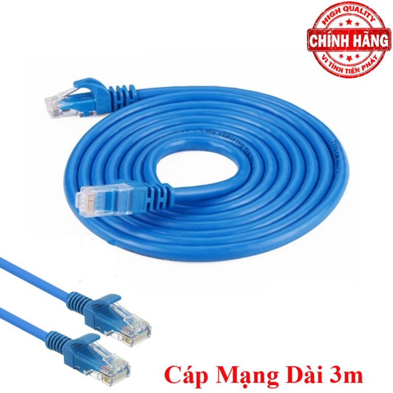 Dây mạng lan bấm sẵn 2 đầu dài 3 mét 10 mét