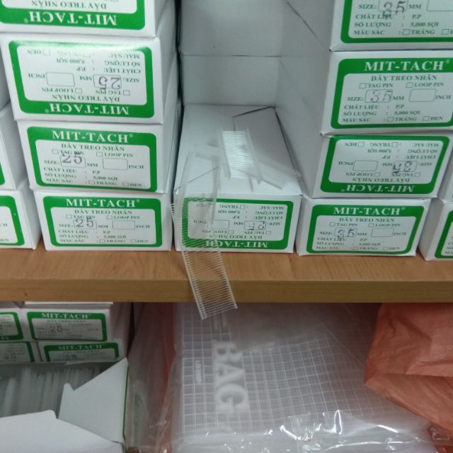 Dây treo nhãn - ti nhựa cho máy bắn mác 25mm - 35mm - 50mm - 75mm