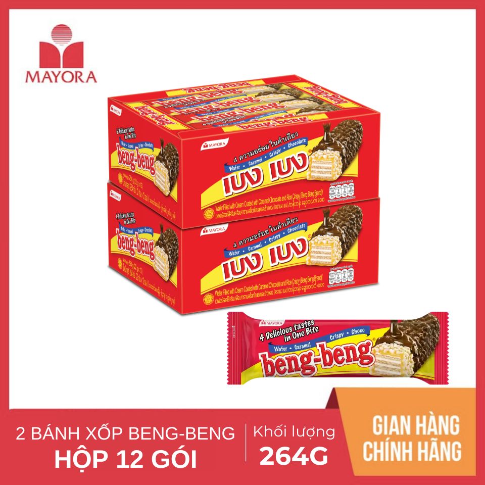 Combo 2 Bánh Xốp Beng Beng Chocolate Hộp 264G