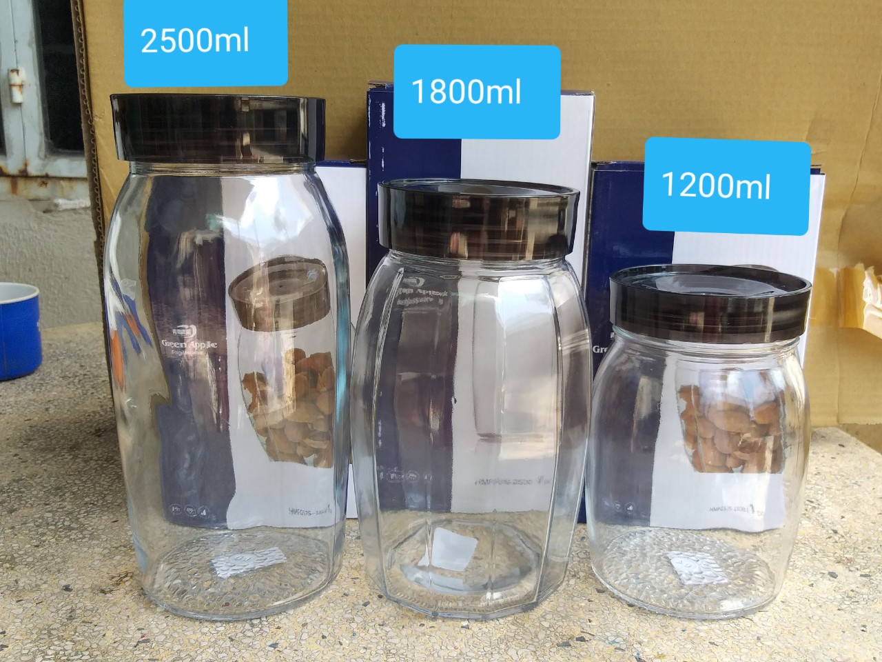 Lọ thủy tinh nắp vặn mica siêu kín