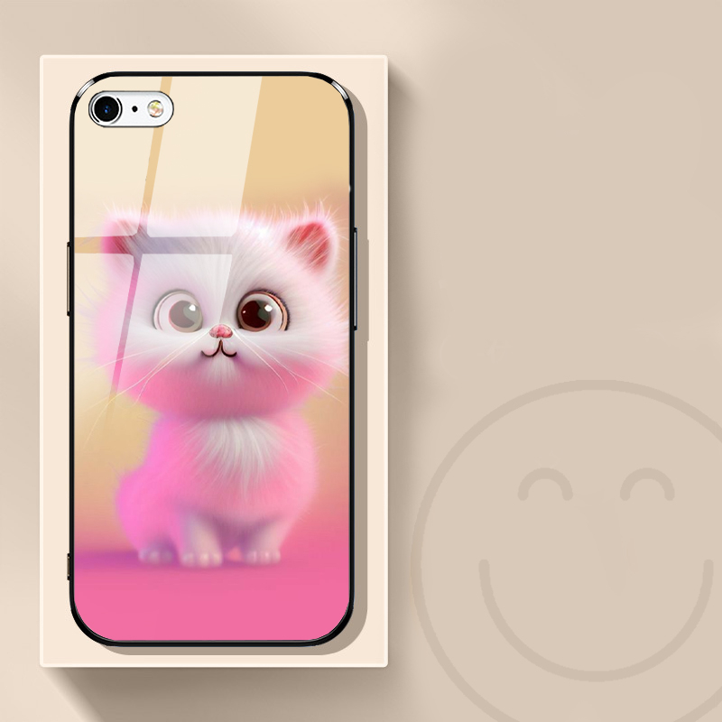 Ốp lưng IPHONE 6/6S/6 PLUS/6S PLUS/7/8/7 PLUS/8 PLUS mặt kính in hình gấu dễ thương