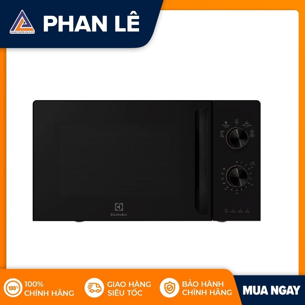 Lò vi sóng cơ electrolux emm20k22b - 20l hàng chính hãng