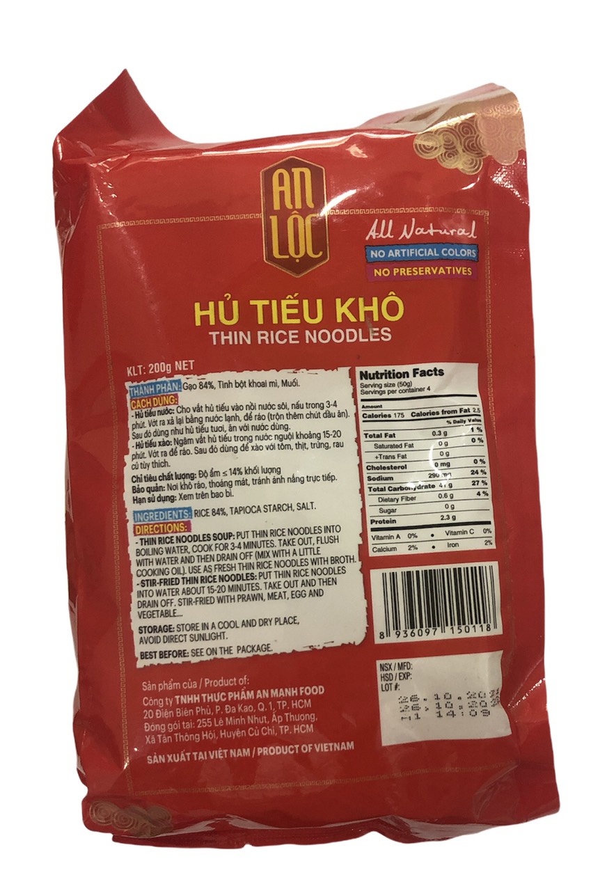 [Hủ Tiếu Khô] Hủ Tiếu Khô An Lộc Gói 200g