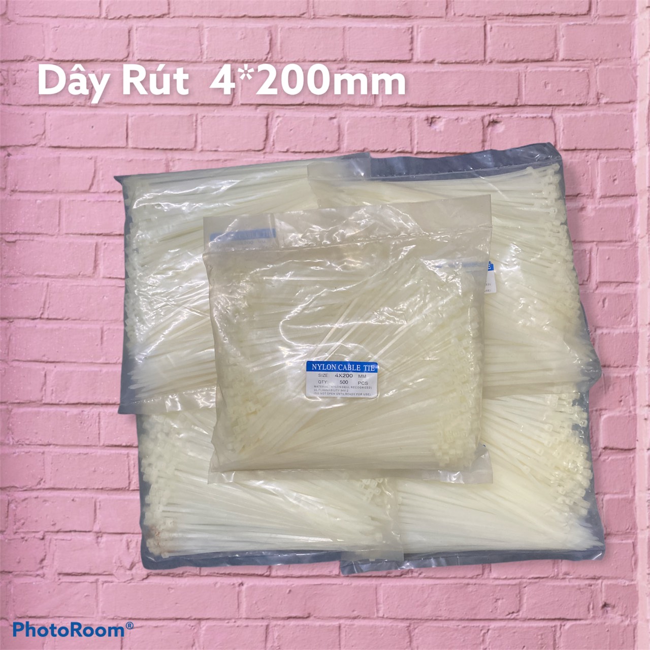 Dây rút nhựa 4*200mm ( ĐÓNG GÓI 1 BỊCH GỒM 500 SỢI DÂY RÚT )