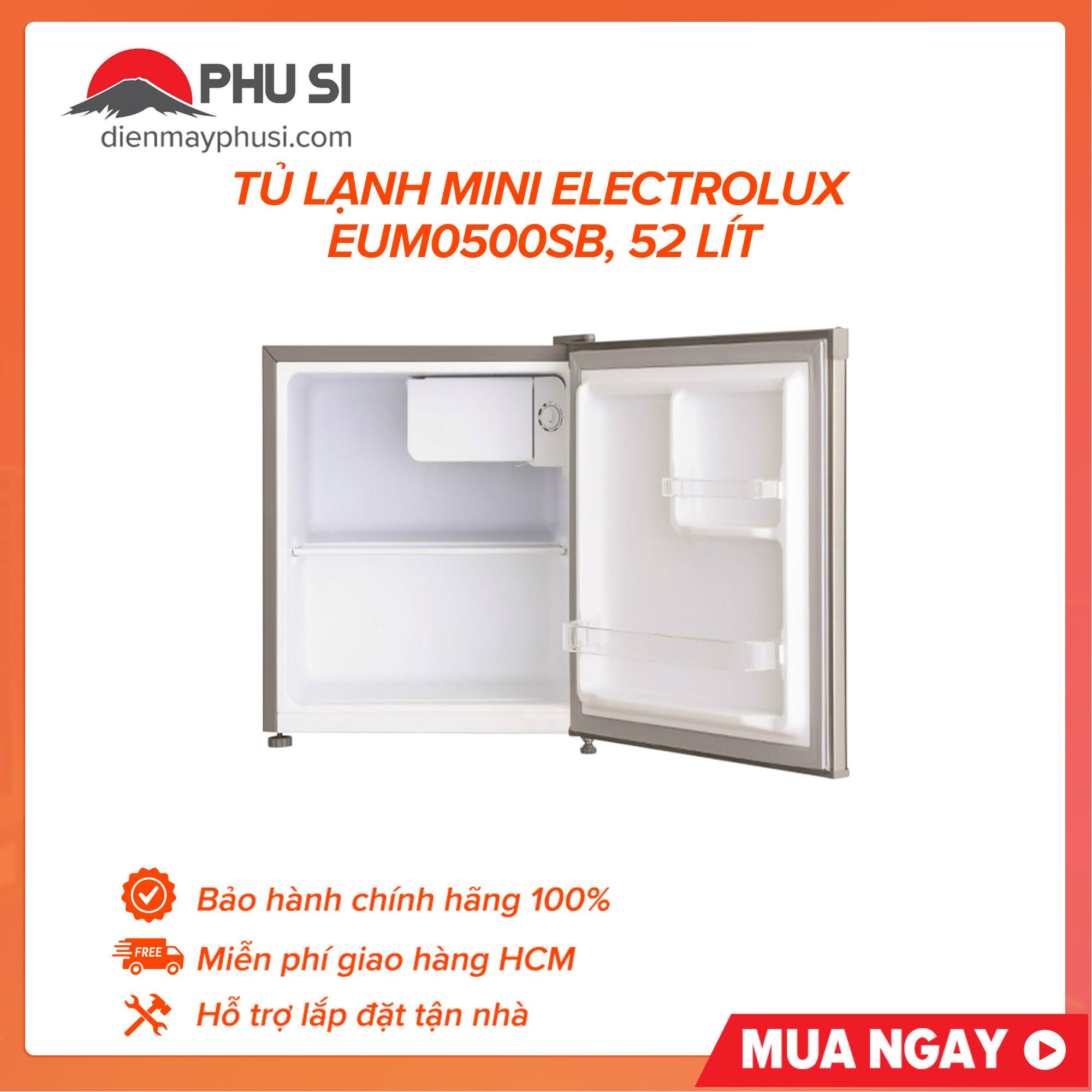 ✅Tủ lạnh mini Electrolux EUM0500SB 52 lít