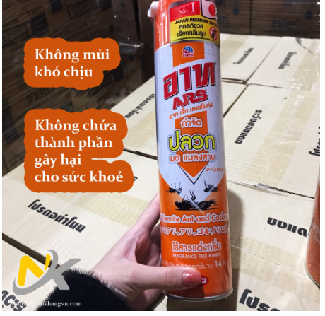Bình xịt Muỗi, Côn Trùng ARS Thái Lan 600ml