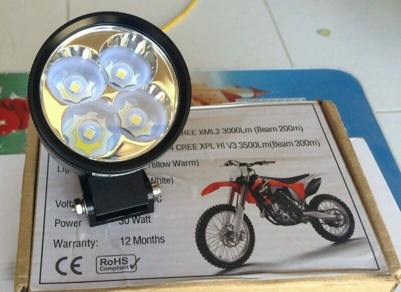 Đèn led trợ sáng l4 loại tốt siêu sáng cho xe máy