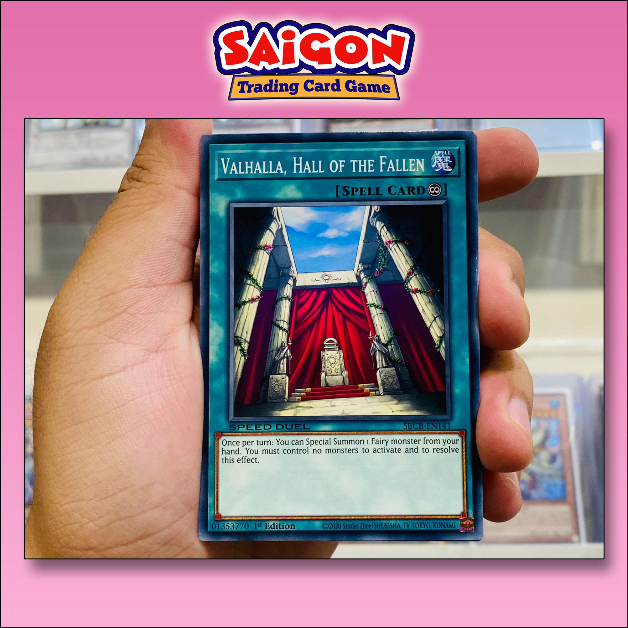 Thẻ bài yugioh mã sbcb-en141 - valhalla, hall of the fallen - common - 1st edition