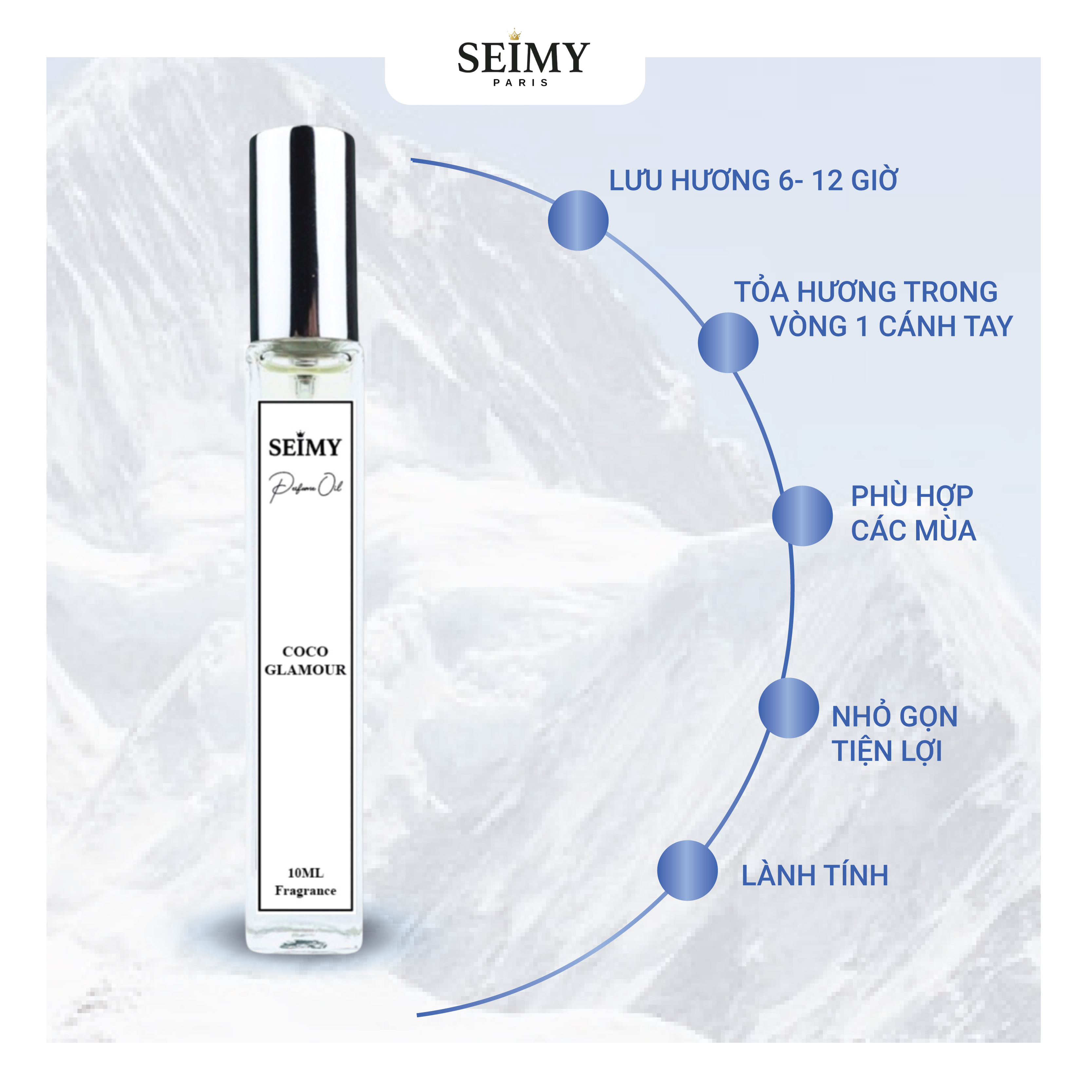 Tinh Dầu Nước Hoa SEIMY Coco Glamour 10ml