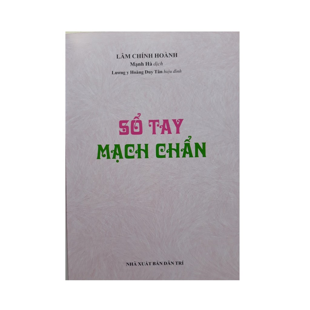 Sách bắt mạch - Sổ Tay Mạch Chuẩn (bìa mềm- sách màu) - Mhbooks
