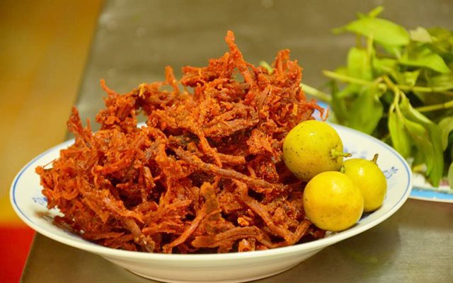 1kg bò khô sợi thơm ngon (thịt heo giả bò khô)
