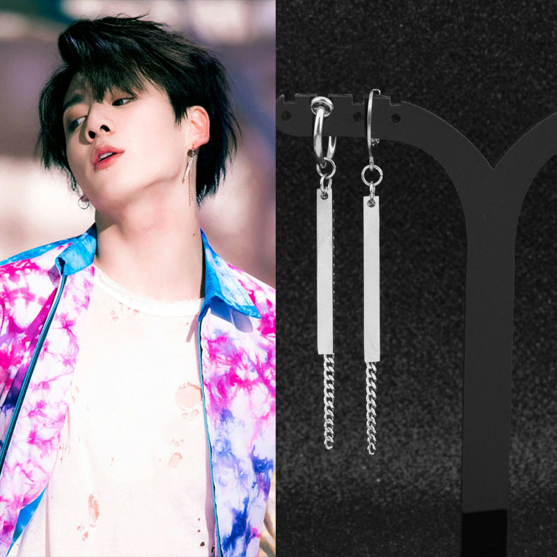 Khuyên tai BTS unisex, titan không gỉ