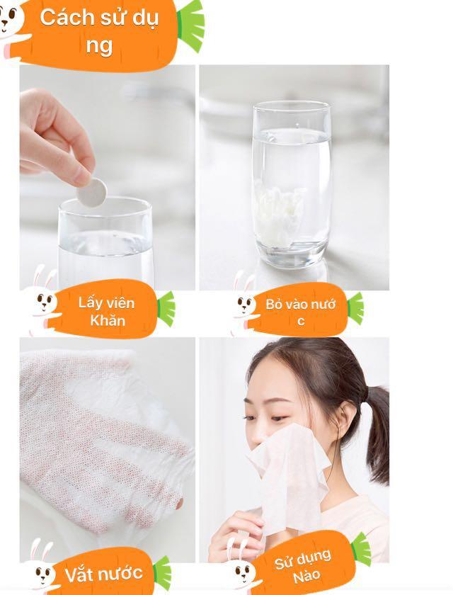 [HCM]HY  Khăn giấy nén Khăn nén COMBO 20  viên  khăn ướt (20X22CM)
