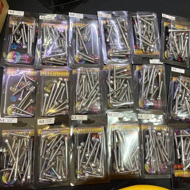 Ốc lốc máy Salaya chuẩn Inox 304  ốc lốc salaya gắn xe Honda Yamaha Suzuki