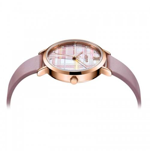 ĐỒNG HỒ NỮ JA-1133C JULIUS HÀN QUỐC DÂY DA (HỒNG)
