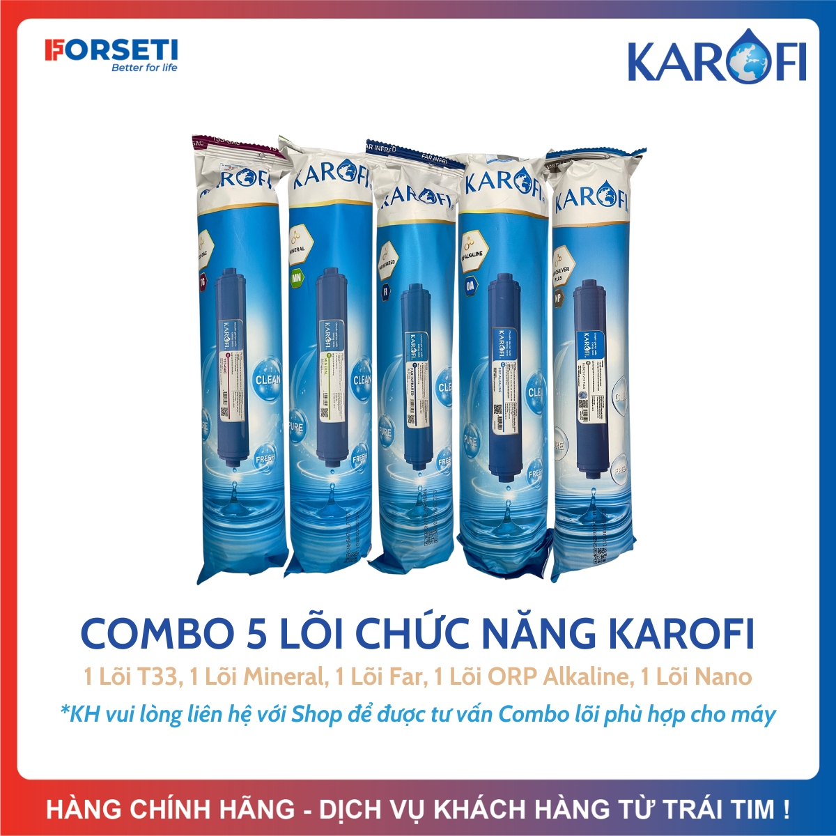 Combo 5 lõi lọc chức năng 56789 karofi