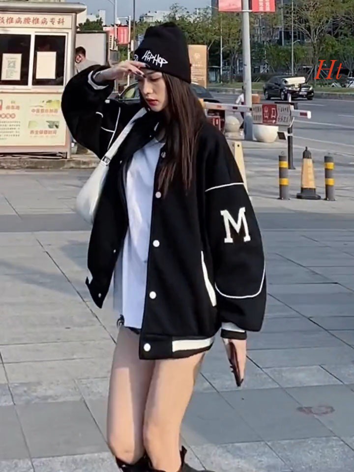 Áo bomber nỉ vòng tay m chất liệu: nỉ cotton, cúc bấm sịn sò