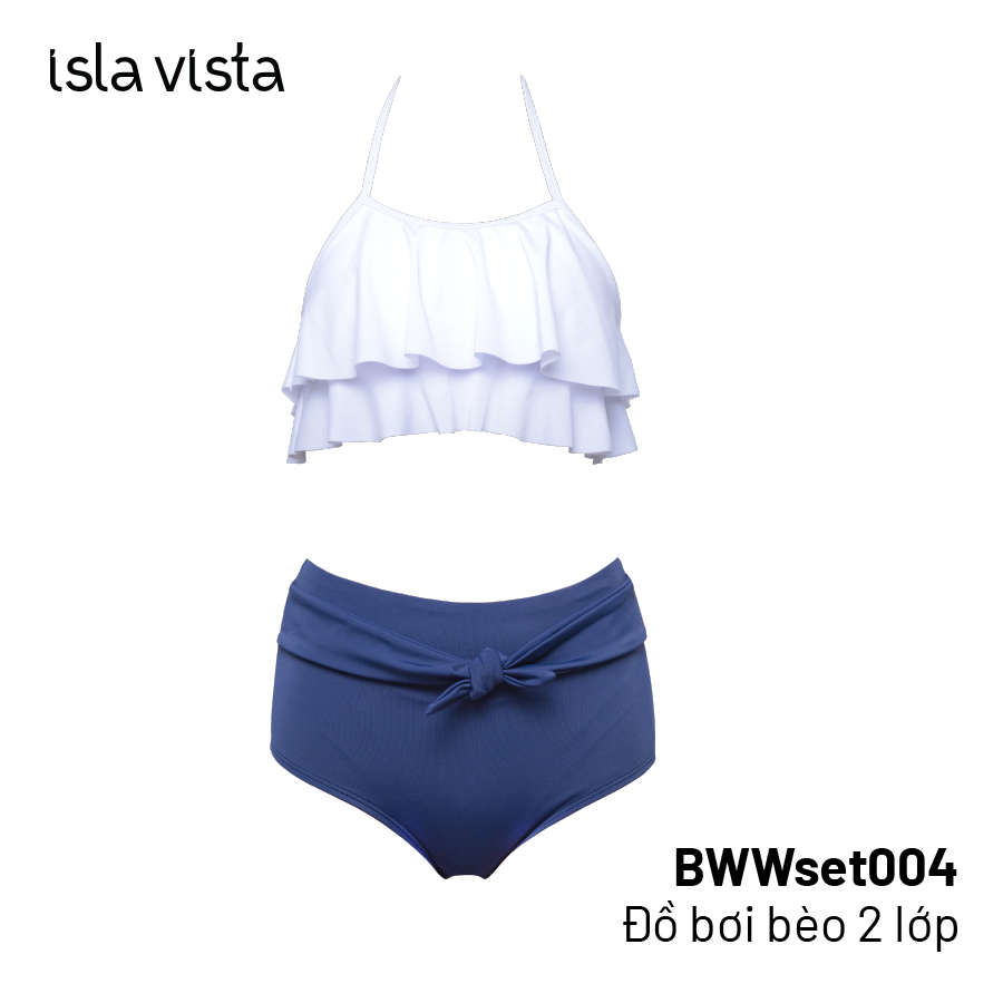 [Isla Vista] Đồ bơi nữ 2 mảnh nhấn bèo  size M