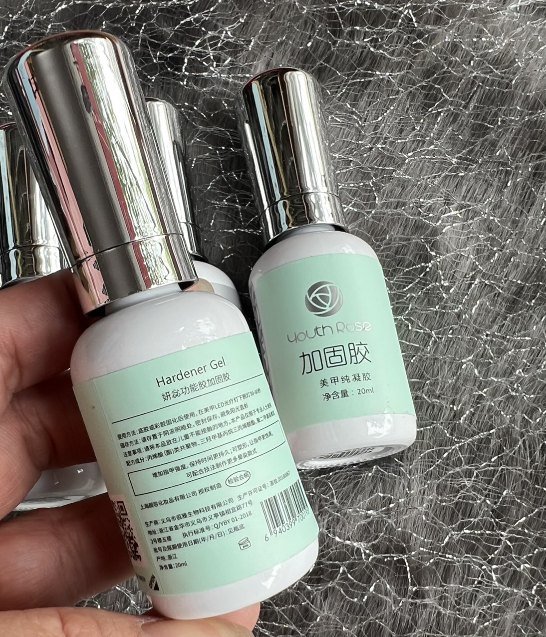 Sơn gel top base cứng móng hoa hồng 20ml chính hãng mới