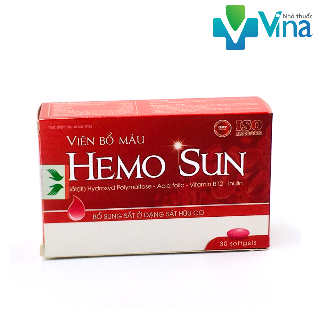 Viên bổ máu hemo sun hộp 30 viên