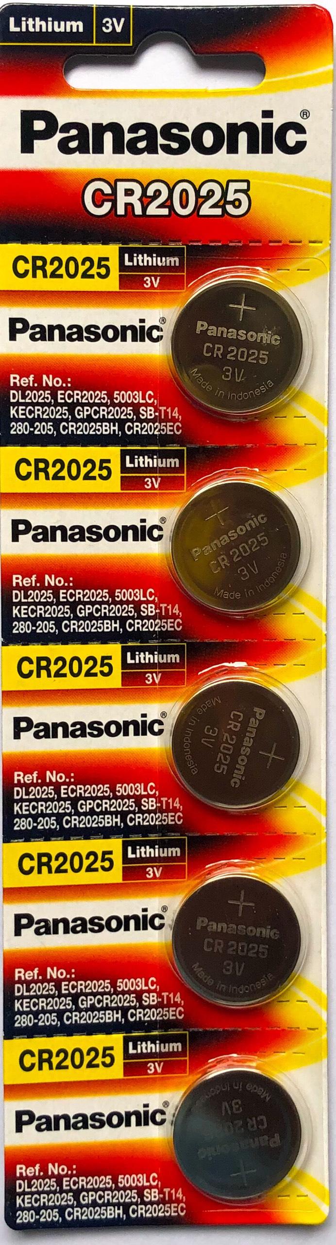 Vỉ 5 Viên CR2025 Panasonic Lithium 3 V