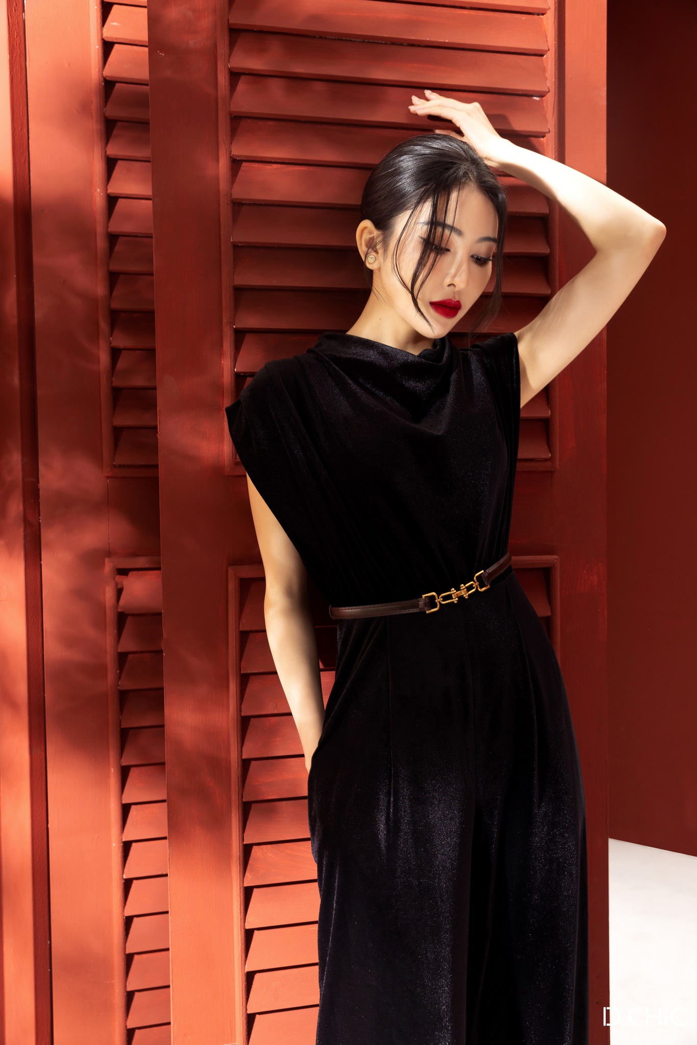 D.CHIC Jumpsuit dài không tay cổ đổ MS: 582246